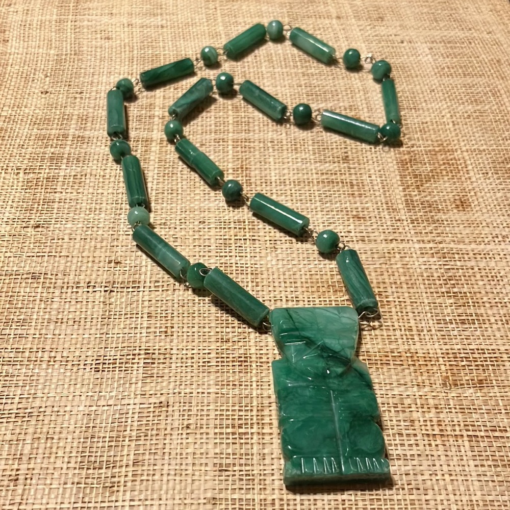 Jade Statue Necklace